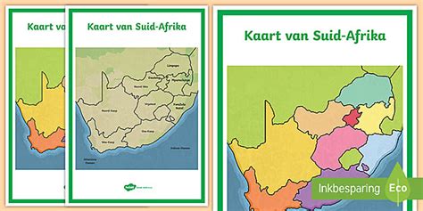 Kaart Van Suid Afrika Vertoon Plakkaat Teacher Made