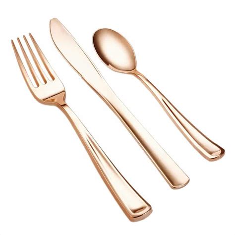 Deluxe Dinnerware Rose Gold Flatware Set