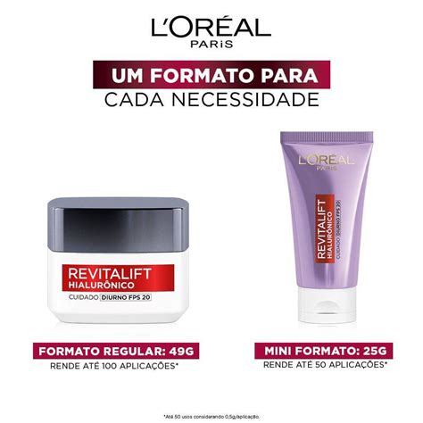 Creme Facial Anti Idade L Oréal Paris Revitalift Hialurônico Diurno Fps