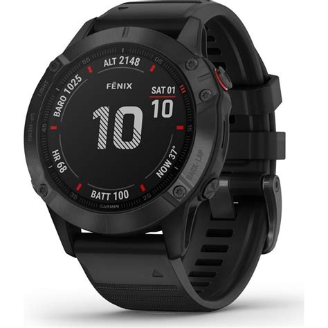 Garmin Fenix Pro Montre Homme Connect E Silicone Noir