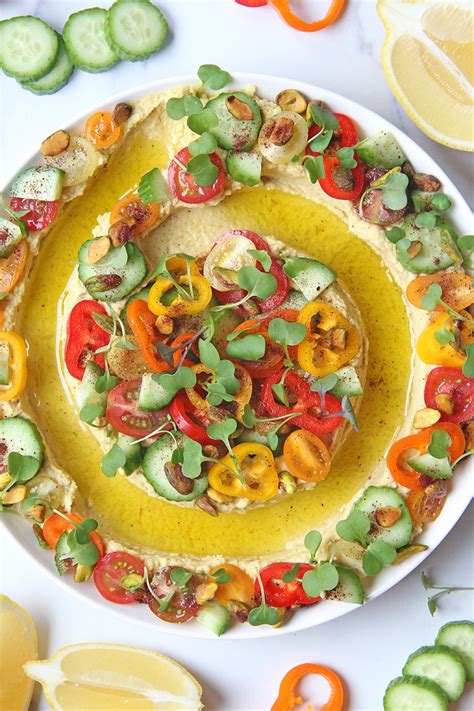 Loaded Lemon Greek Salad Hummus