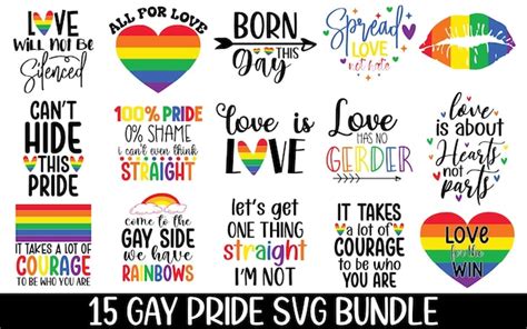 Gay Pride Svg Bundle Premium Vektor