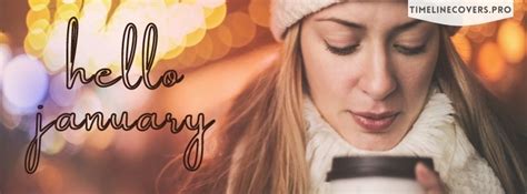 Hello January Glow Happy Winters Facebook Cover Photo