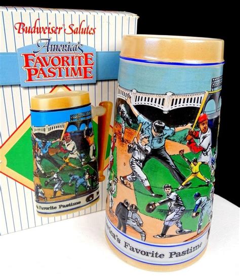 Budweiser Sports Series Cs Baseball Porcelain Stein In