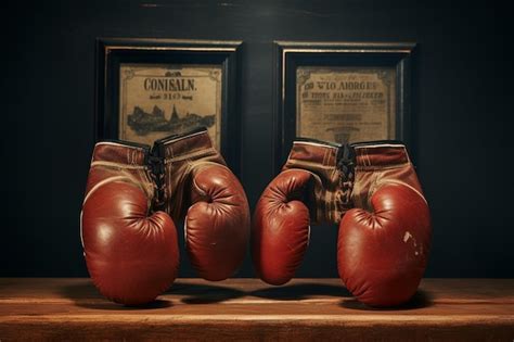 Premium AI Image | Vintage boxing gloves