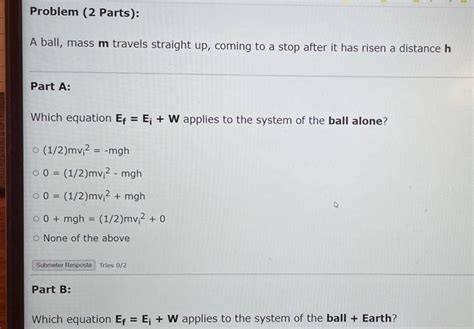 Solved Problem Parts A Ball Mass M Travels Straight Chegg