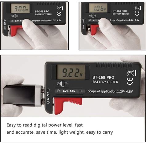 Lcd Universal Battery Tester Tool Aa Aaa C D 9v Button Cell Volt Teste