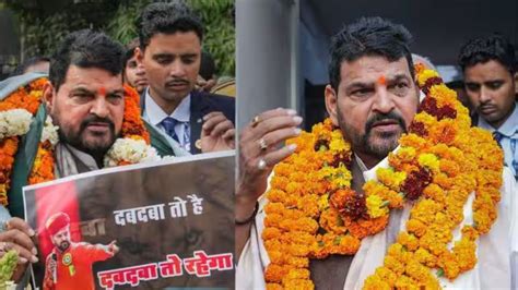 Brij Bhushan Sharan Singh Posters Removed From House Wrestlers Seen Away Bjp Wfi Gonda Brij