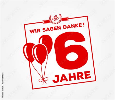 6 jahre wir sagen danke stempel jubiläum vektor Stock Vector Adobe Stock