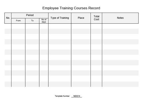 ne template  employee training courses record english namozaj