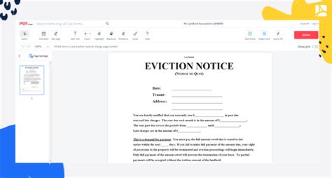 Pennsylvania Eviction Notice Template Lafm Pdfliner