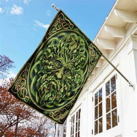 The Celtic Green Man Flag Flagwix