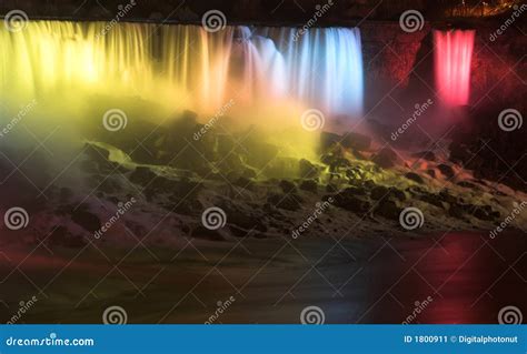 Niagara Falls Night Lights stock image. Image of american - 1800911