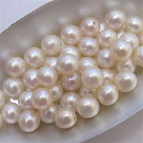 Aa 6 65mm Round Freshwater Pearl Beads White Loose Pearl Etsy