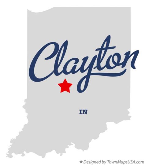 Map of Clayton, IN, Indiana