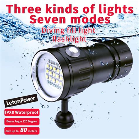 Letonpower Underwater Photography Light Highlight Lumens Xm L