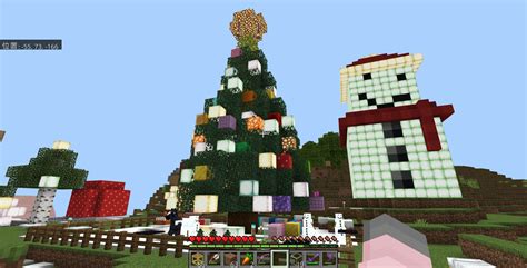 マイクラでクリスマスツリーを作ってみた ねえなな日記