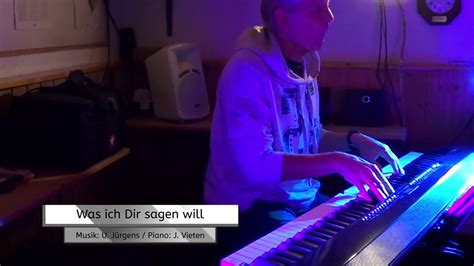 Was ich Dir sagen will von Udo Jürgens Pianocover YouTube