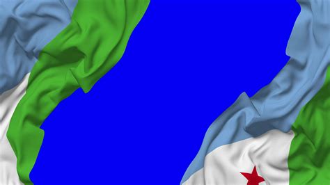 djibouti bandera ondulación en lados aislado con bache textura 3d