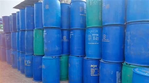 Water Cylindrical Blue HDPE Plastic Drum For Storage Capacity 50L At