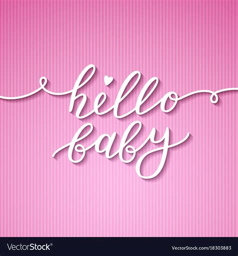 Hello Baby Lettering Royalty Free Vector Image