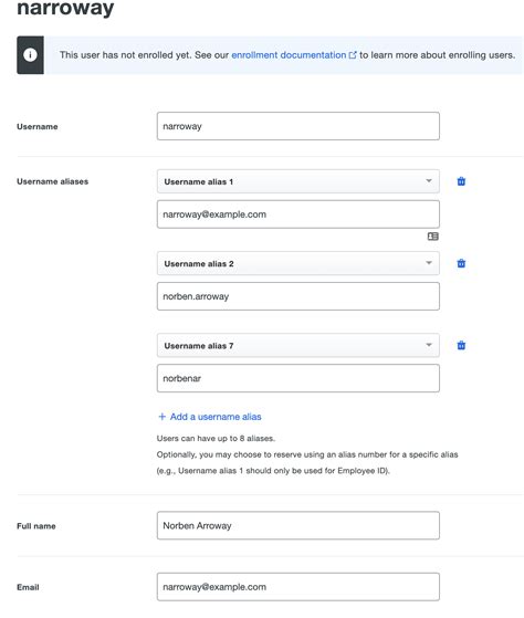 Duo Username Aliases Configuration Guide