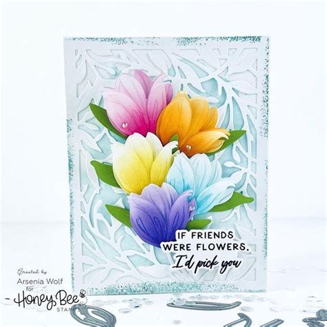 Daffodils Tulips Honey Bee Flowers Lovely Layers Honey Bee Stamps