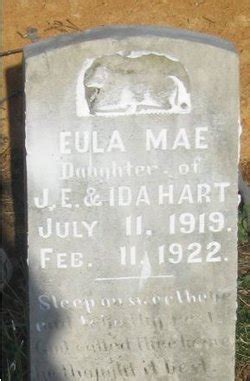 Eula Mae Hart 1919 1922 Mémorial Find a Grave