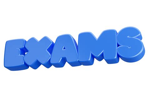 Exams D Word Text Png