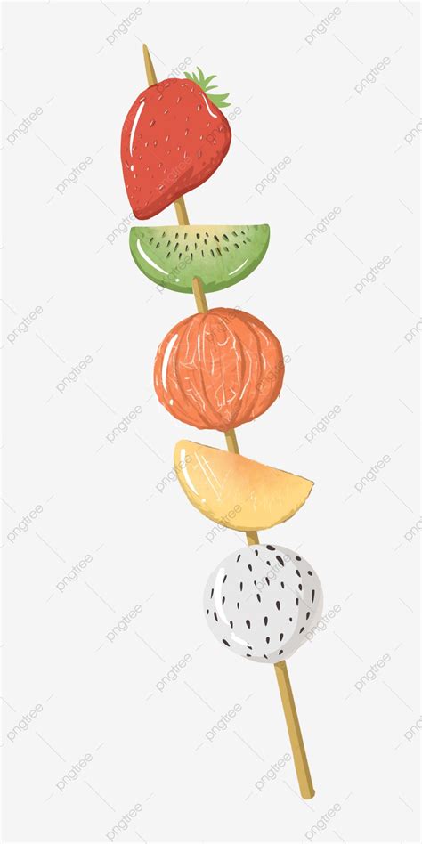 Pinchos De Fruta Ilustración De Pinchos De Fruta De Azúcar De Roca