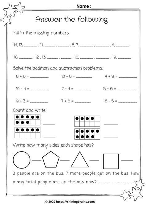 Year1 Math Worksheet Year1 Maths Worksheets