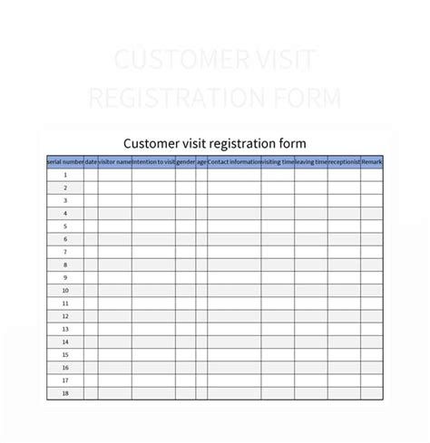 Free Customer Visit Templates For Google Sheets And Microsoft Excel