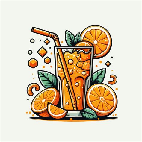 Jugo De Naranja Vector Premium