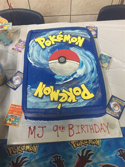 The best Pokémon card cake Pokemon birthday Pokemon birthday cake