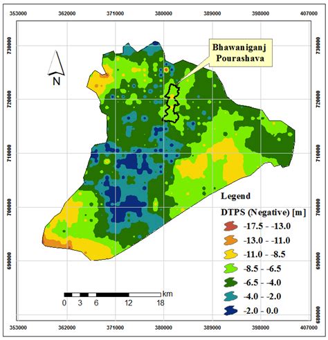 Maximum Depth to Phreatic Surface on May 01, 2008 for Option 0 ...