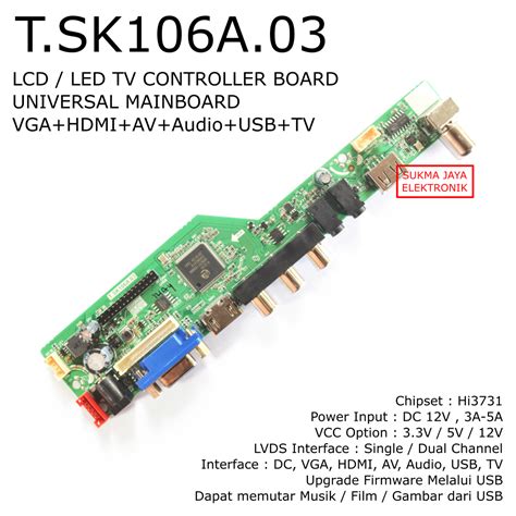 Mainboard Lcd Led Tv Universal Controller Board Lazada Indonesia