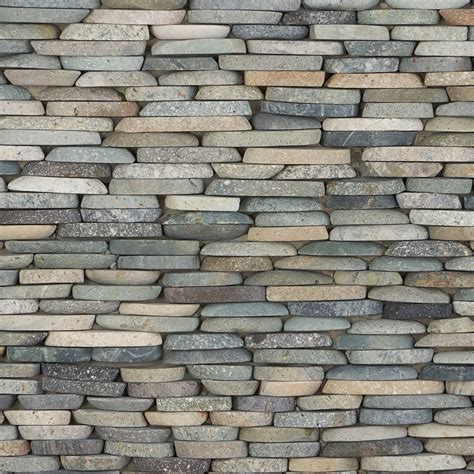 Sample Nature Stacked Sumatra Blend Multicolor Pebble Mosaic Tile