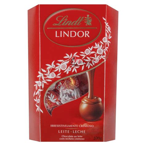 Chocolate Lindt Lindor 200g Bombom Swiss Milk Chocolate Barra De