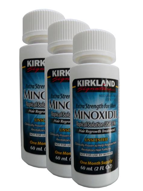 Amazon 3 MESES Kirkland Extra Strength Minoxidil Solución Tópica