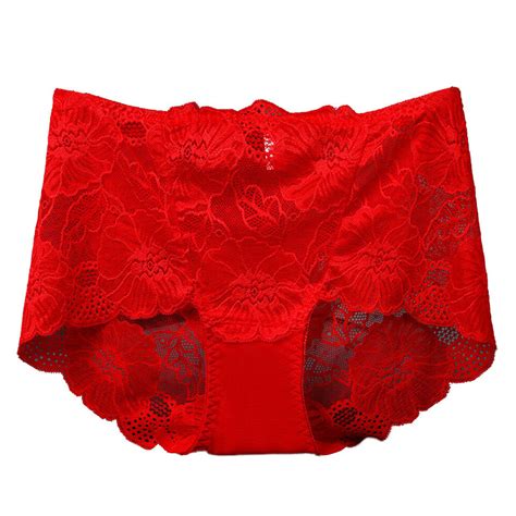 Women High Waist Knicker Briefs Tummy Control Underwear Lace Sexy