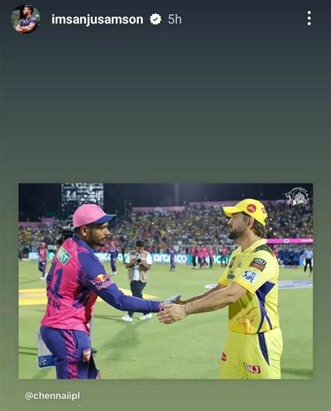 Sanju Samson S Instagram Stories Featuring MS Dhoni After Rajasthan