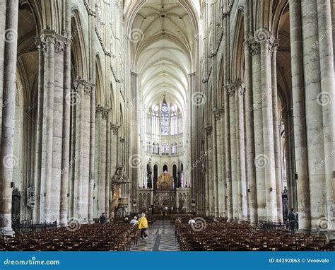 Interior of Amiens Cathedral, France Editorial Stock Photo - Image of