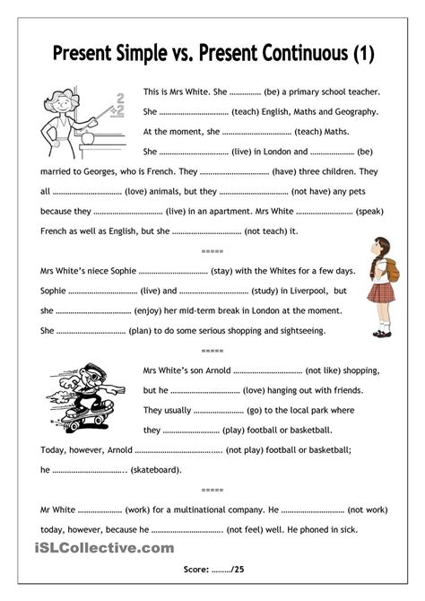 Present Simple Vs Present Continuous Con Imagenes Clase De Ingles Ejercicios De Ingles Themeloader