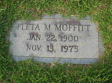 Fleta Elizabeth May Moffitt 1900 1975 Memorial Find A Grave