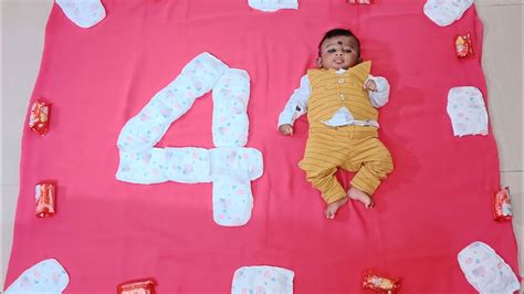 Th Month Baby Diaper Photoshoot Idea At Home Monthly Baby Photoshoot