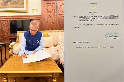 Arif Alvi Pakistan President Dissolves National Assembly Paves Way For