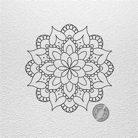 Simple Mandala Flower Tattoo