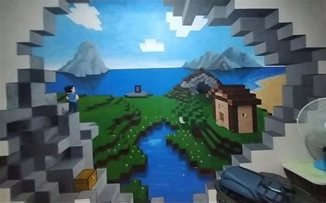 Redditor Showcases A Beautiful Minecraft Wall Painting