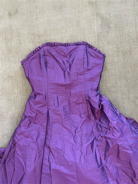 Strapless Purple Ball Prom Dress Gown Crystal Accents - Gem