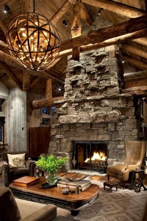 Montanas Yellowstone Club Fireplace By Faure Halvorsen Architects